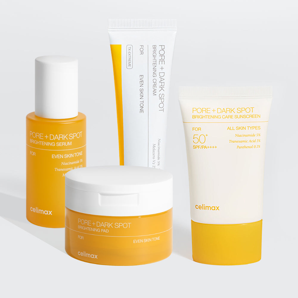 ポアブライトニングシミケア4種セット(セラム+クリーム+パッド+